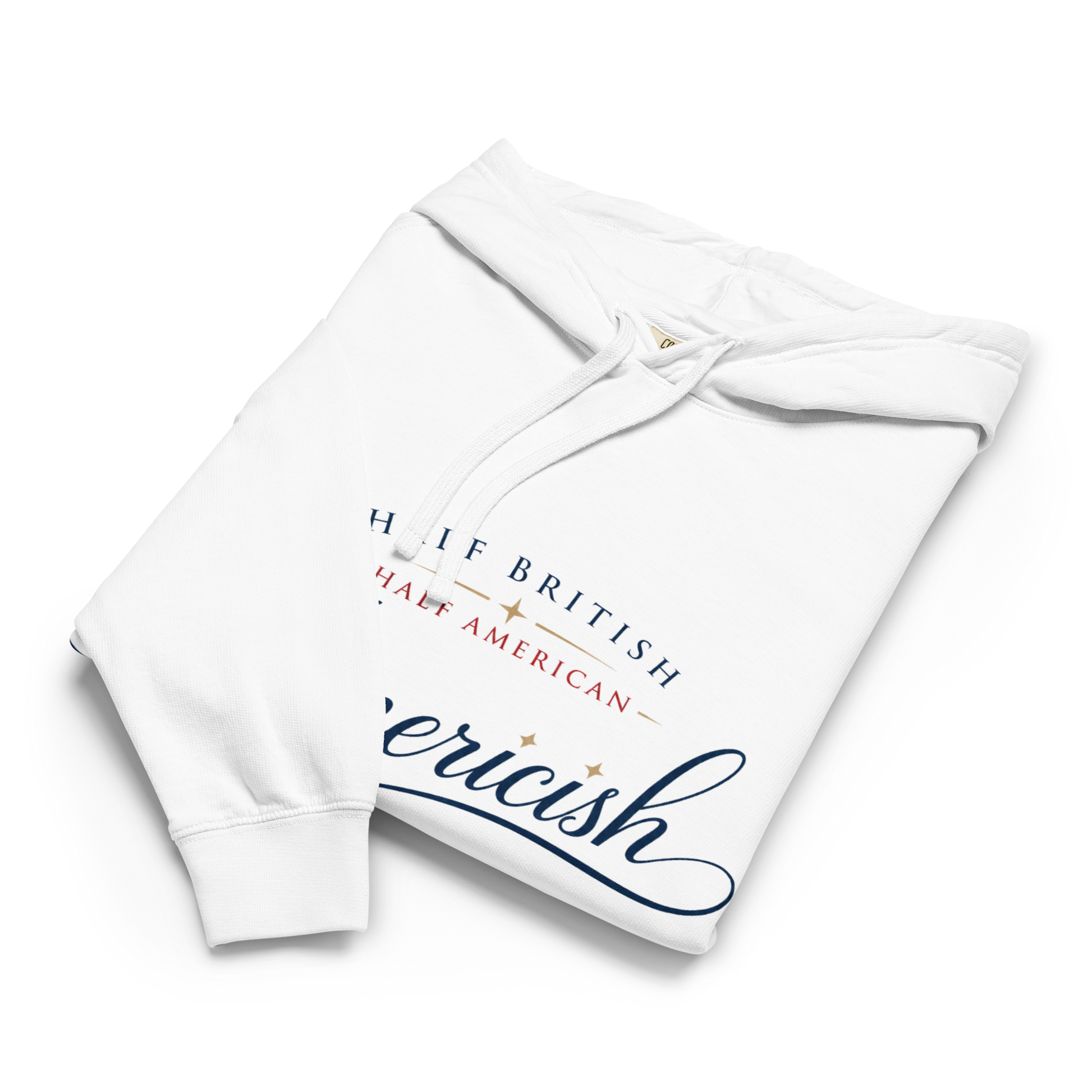 Americish Script Proudly Both Unisex garment-dyed lightweight hoodie | Americish