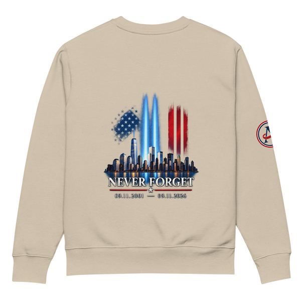 9/11 Never Forget Unisex Organic Sweatshirt