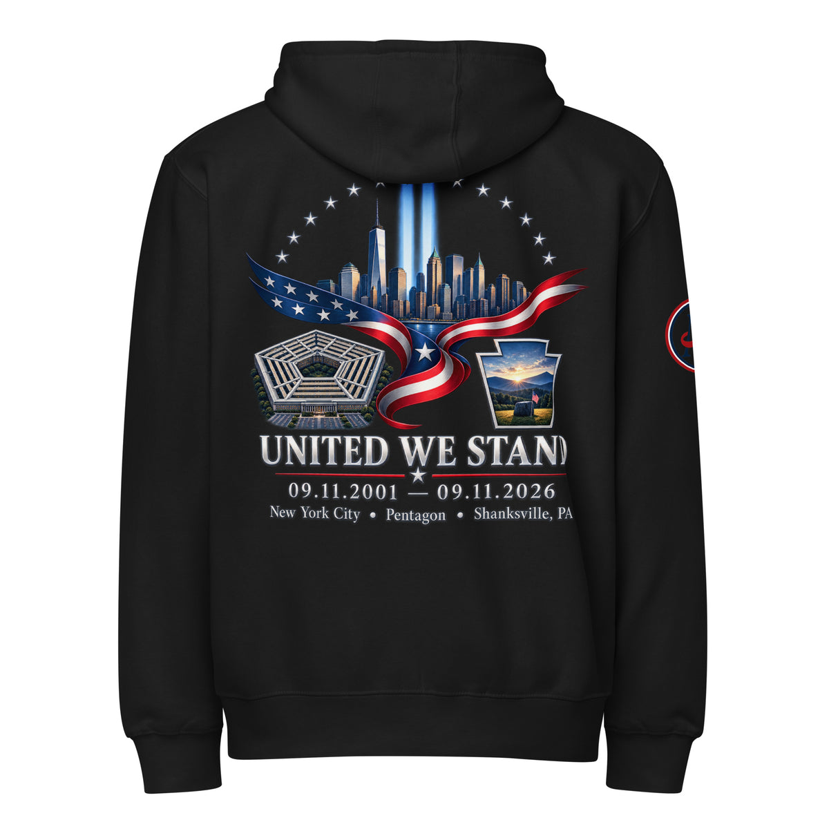 9/11 United We Stand Premium full zip hoodie | Americish