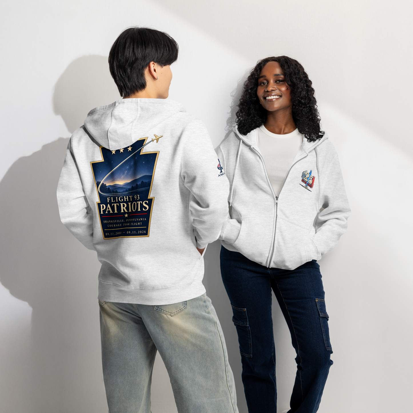 9/11-Flight 93 Patriots Premium full zip hoodie | Americish