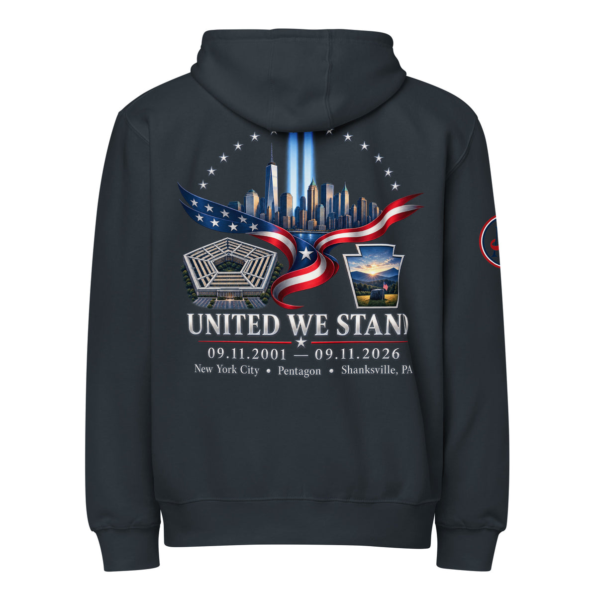 9/11 United We Stand Premium full zip hoodie | Americish