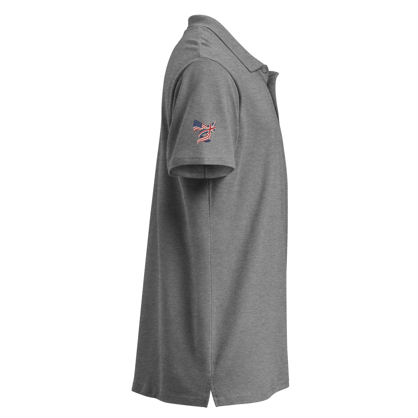 Americish Logo w/Flags Premium pique polo shirt | Americish