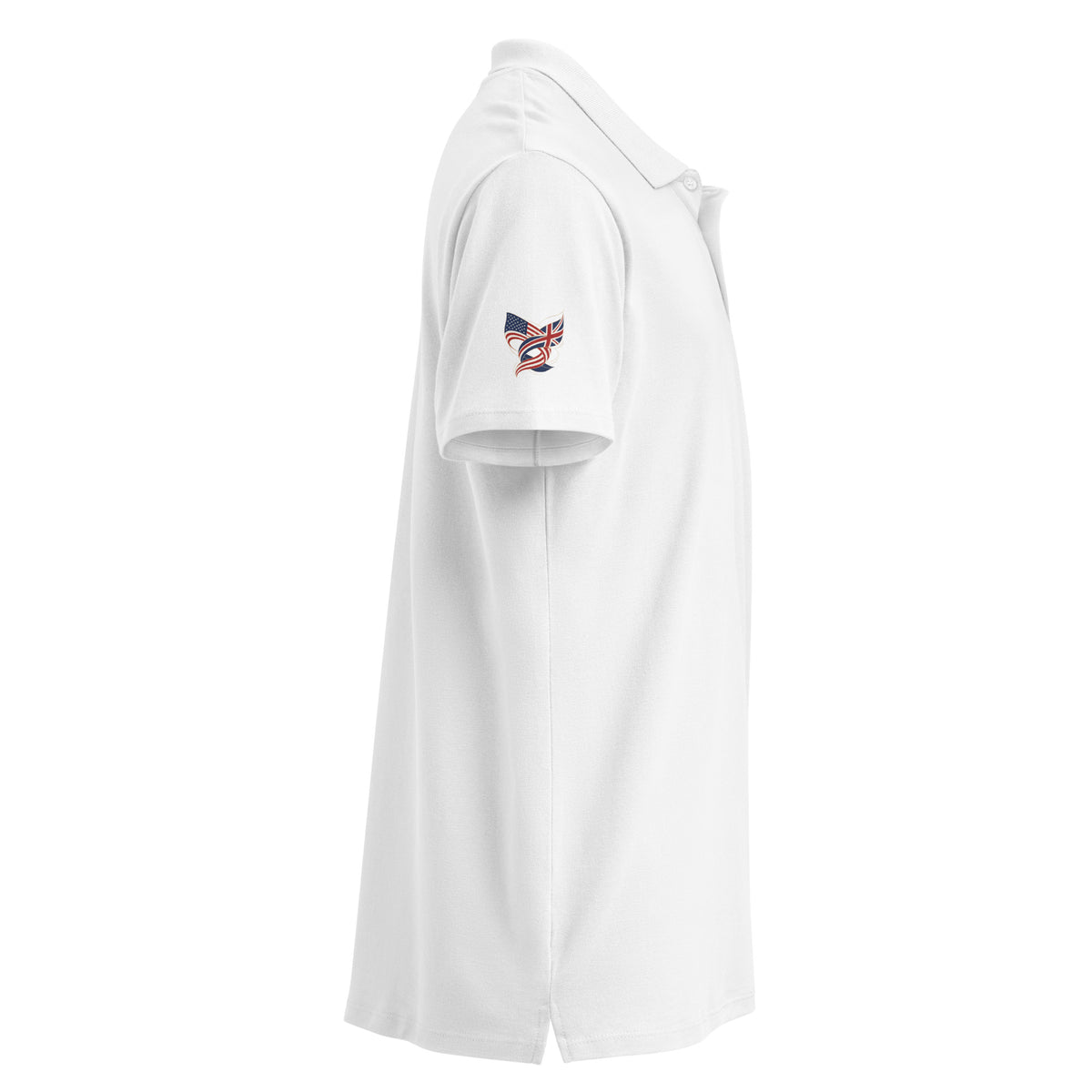 Americish Logo w/Flags Premium pique polo shirt | Americish