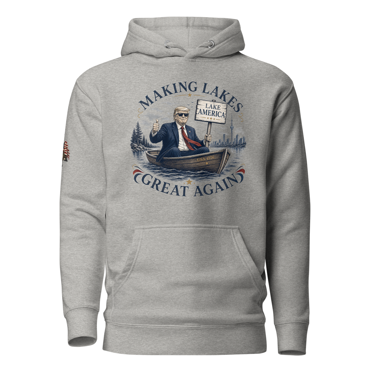 Making Lakes Great Again Trump Boat Unisex Hoodie | Americish