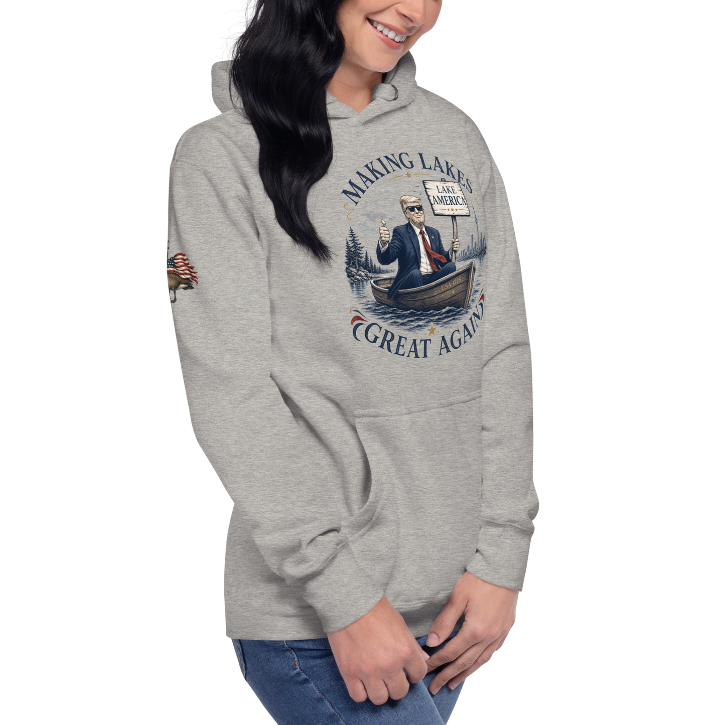 Making Lakes Great Again Trump Boat Unisex Hoodie | Americish