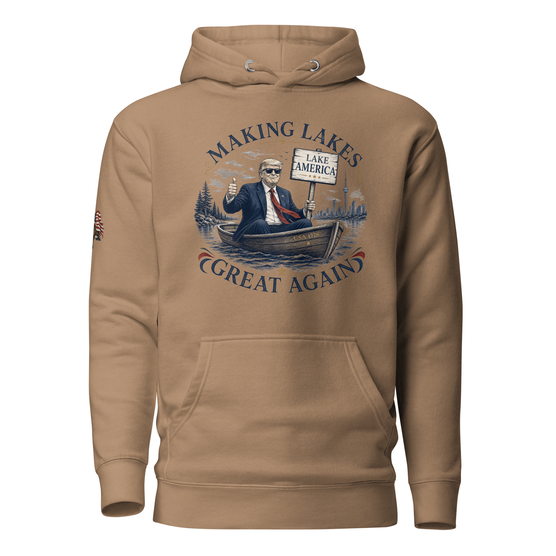 Making Lakes Great Again Trump Boat Unisex Hoodie | Americish
