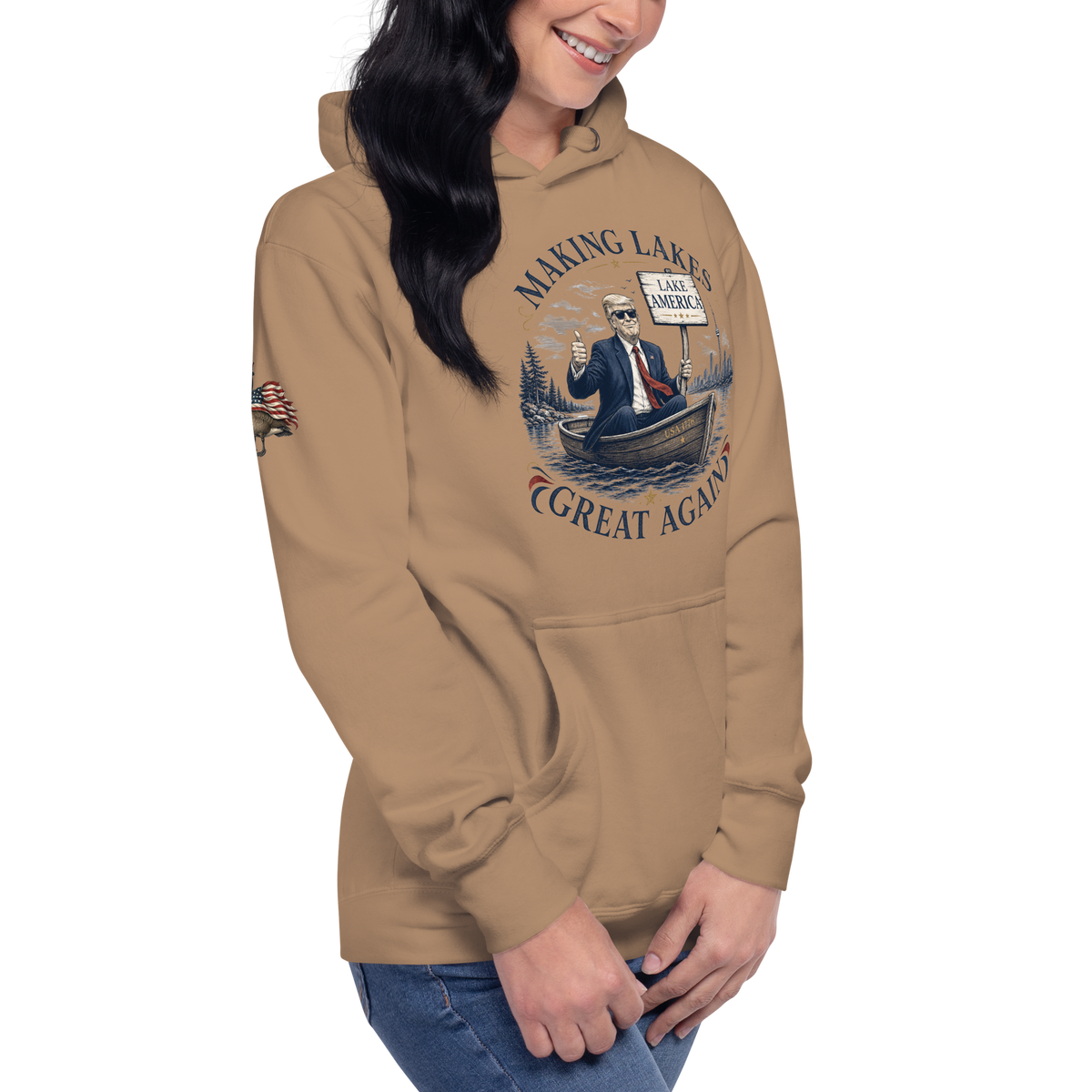 Making Lakes Great Again Trump Boat Unisex Hoodie | Americish