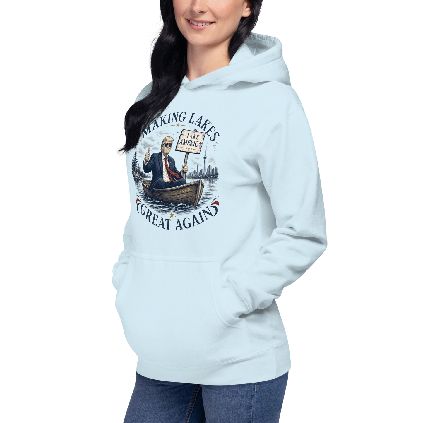 Making Lakes Great Again Trump Boat Unisex Hoodie | Americish