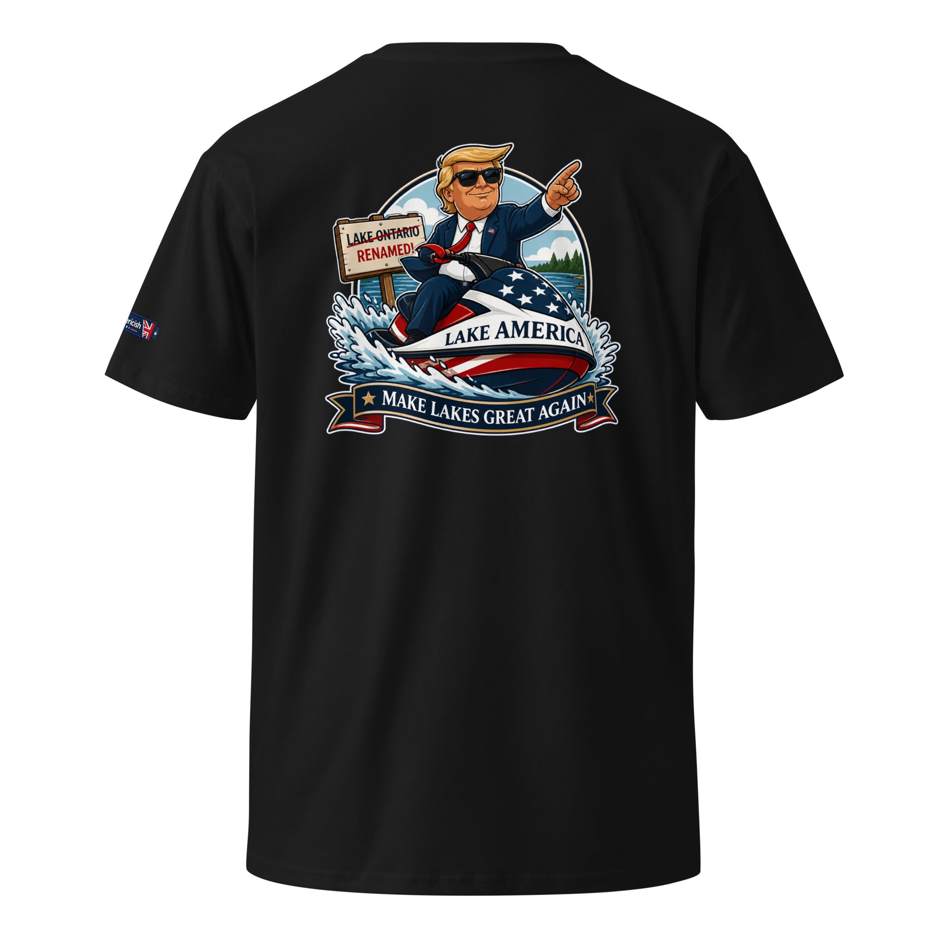 Trump On Jetski Lake America Unisex T-Shirt Premium | Americish