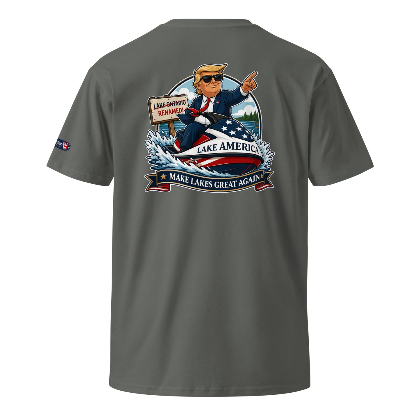 Trump On Jetski Lake America Unisex T-Shirt Premium | Americish