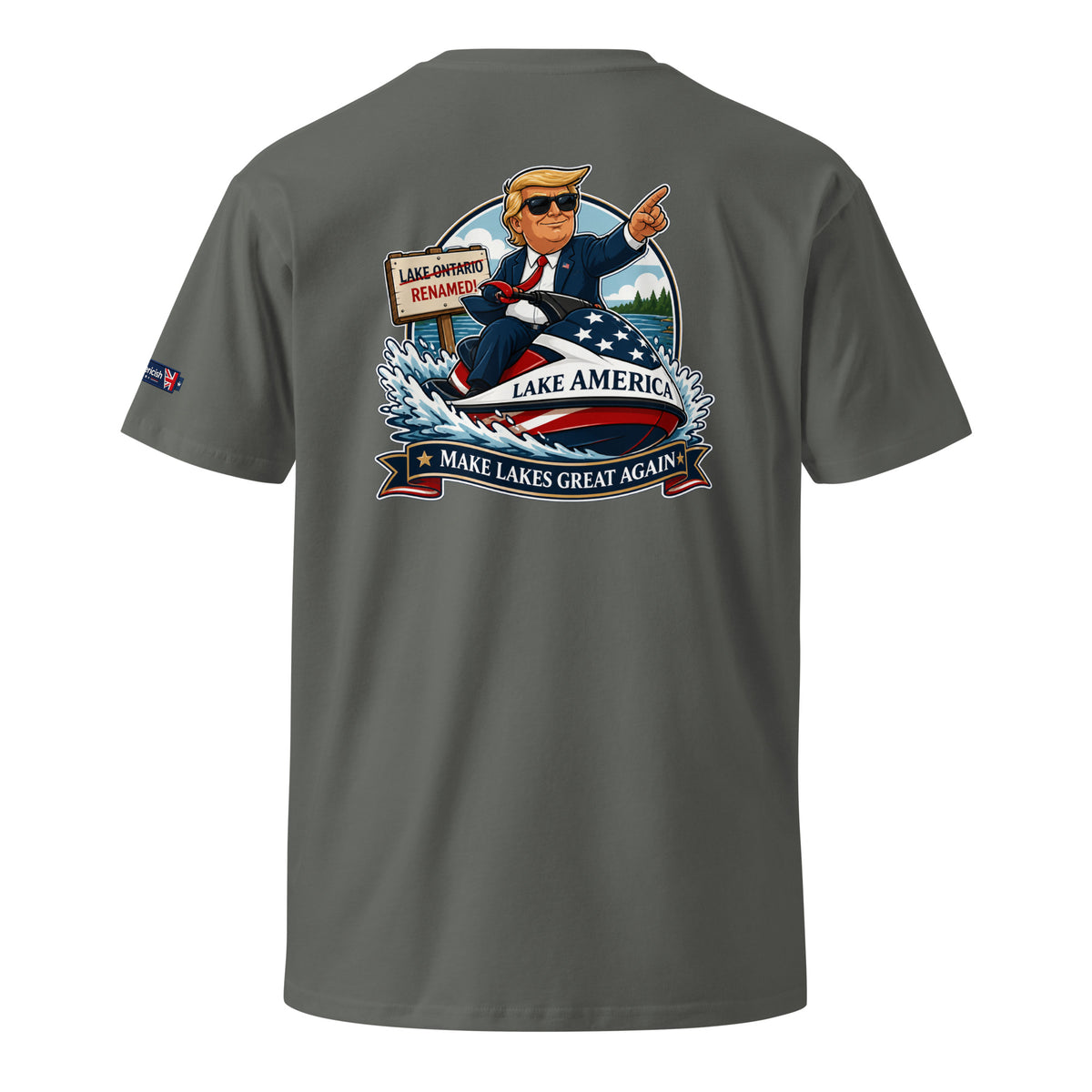 Trump On Jetski Lake America Unisex T-Shirt Premium | Americish