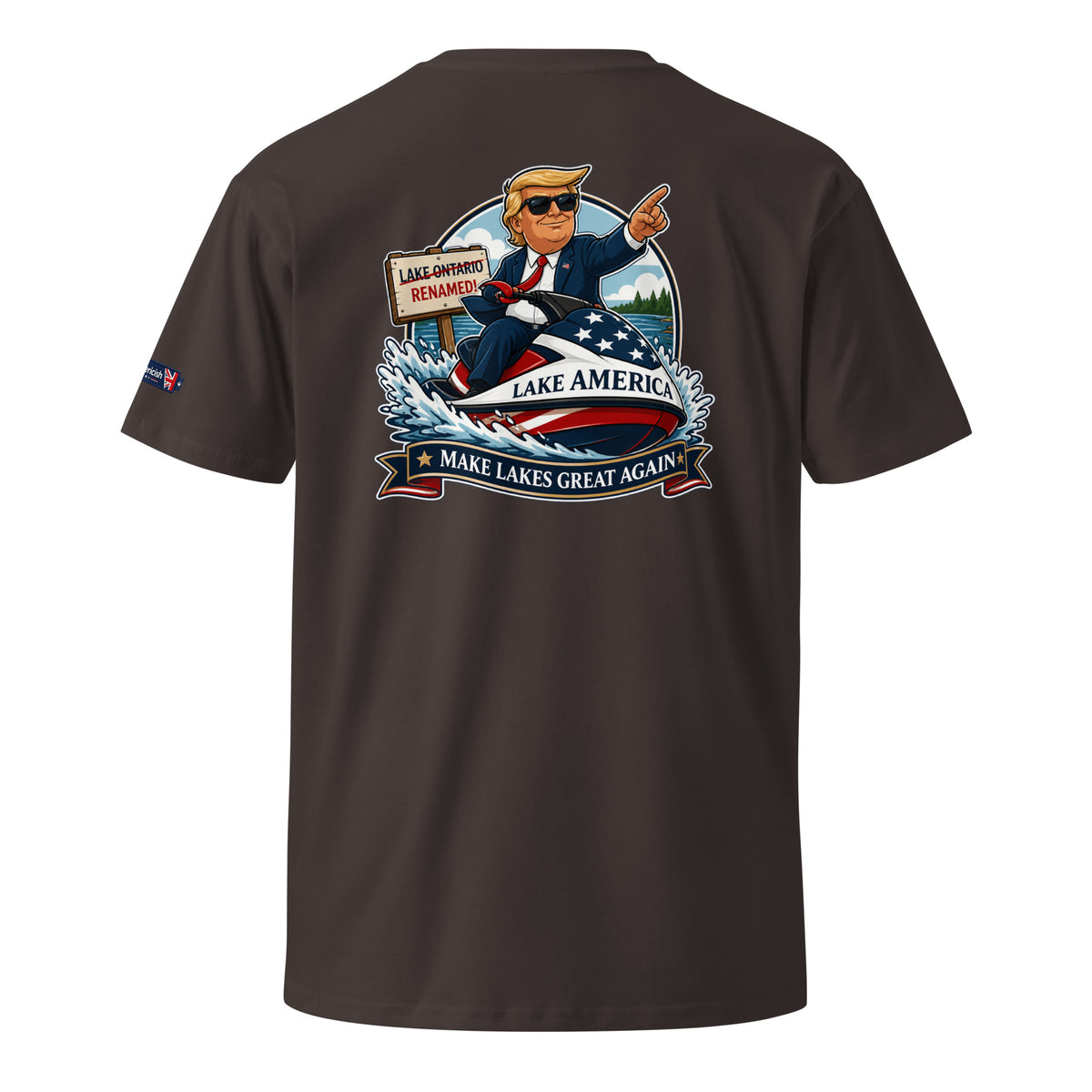 Trump On Jetski Lake America Unisex T-Shirt Premium | Americish