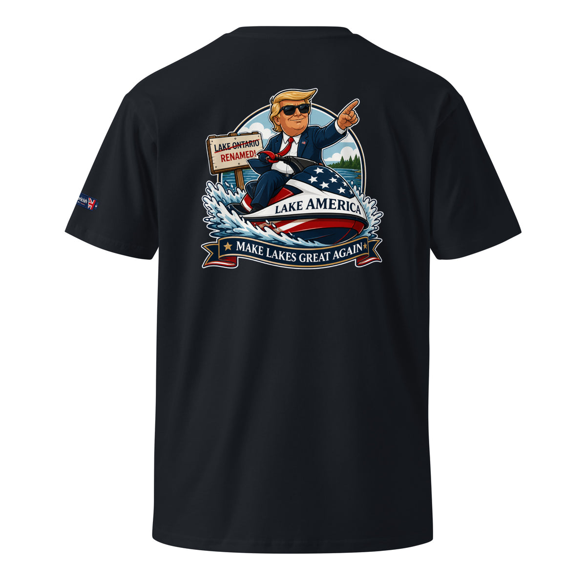 Trump On Jetski Lake America Unisex T-Shirt Premium | Americish