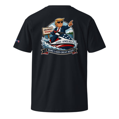 Trump On Jetski Lake America Unisex T-Shirt Premium | Americish