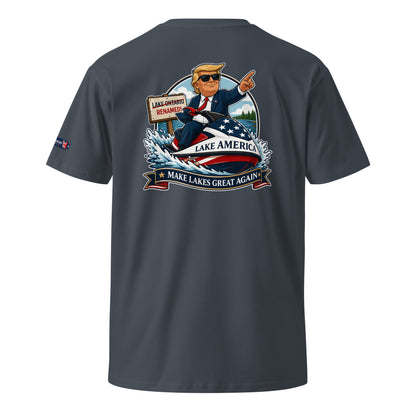 Trump On Jetski Lake America Unisex T-Shirt Premium | Americish