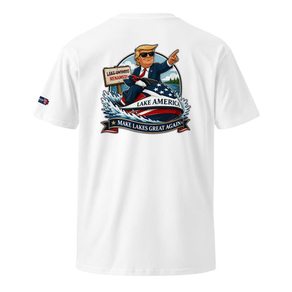 Trump On Jetski Lake America Unisex T-Shirt Premium | Americish