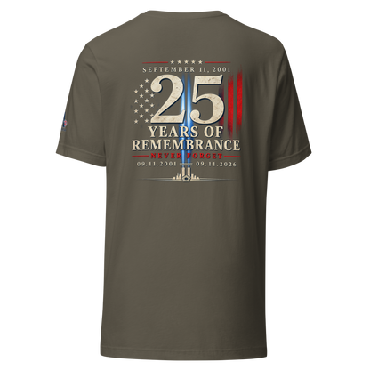 9/11-25 Yrs of Remembrance Unisex t-shirt | Americish