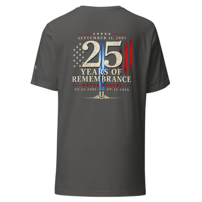 9/11-25 Yrs of Remembrance Unisex t-shirt | Americish