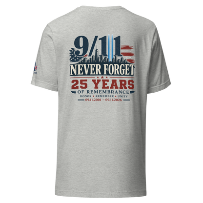 9/11-Never Forget 25 Yrs Unisex T-shirt | Americish