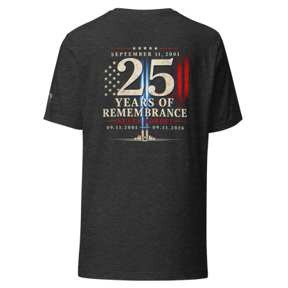 9/11-25 Yrs of Remembrance Unisex t-shirt | Americish