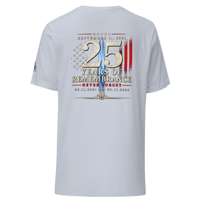9/11-25 Yrs of Remembrance Unisex t-shirt | Americish