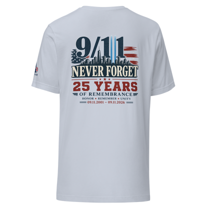 9/11-Never Forget 25 Yrs Unisex T-shirt | Americish