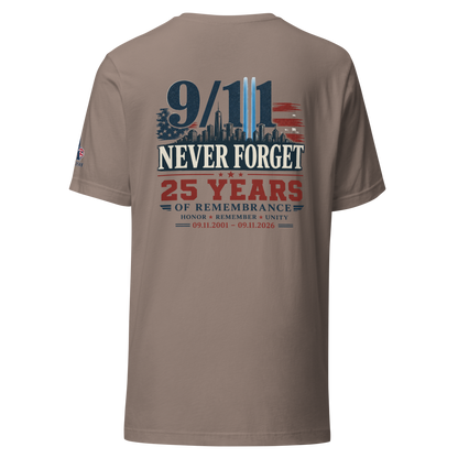 9/11-Never Forget 25 Yrs Unisex T-shirt | Americish