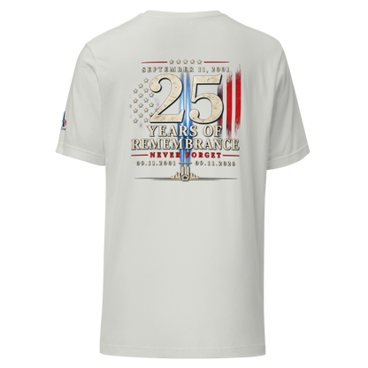 9/11-25 Yrs of Remembrance Unisex t-shirt | Americish