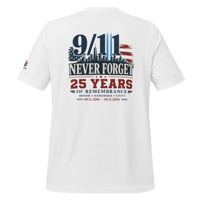 9/11-Never Forget 25 Yrs Unisex T-shirt | Americish