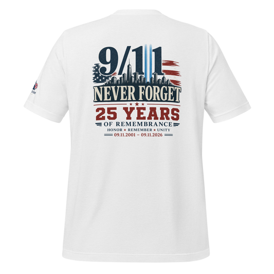 9/11-Never Forget 25 Yrs Unisex T-shirt | Americish