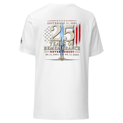 9/11-25 Yrs of Remembrance Unisex t-shirt | Americish