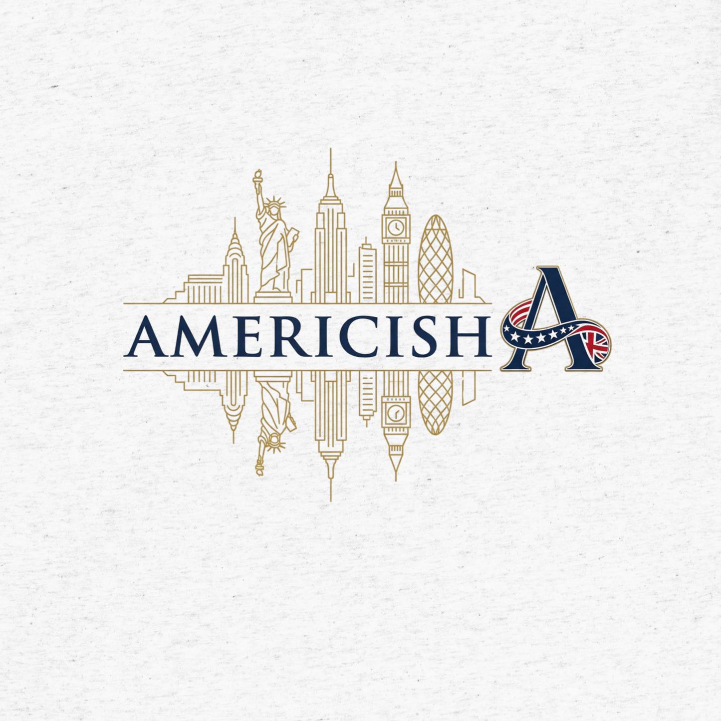 Americish Gold Skylines -Short sleeve t-shirt | Americish