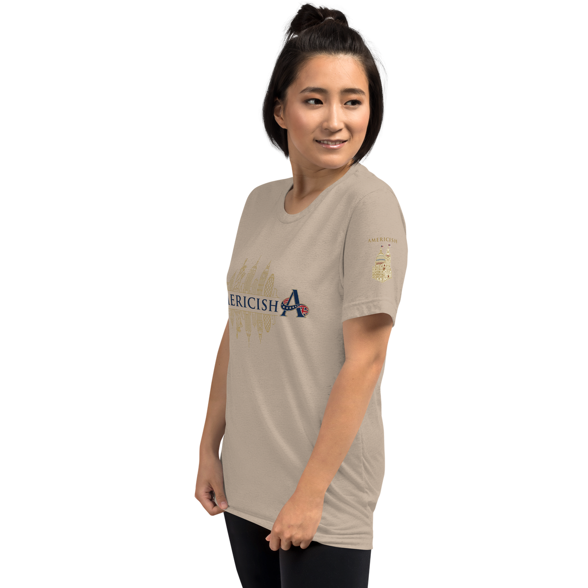 Americish Gold Skylines -Short sleeve t-shirt | Americish