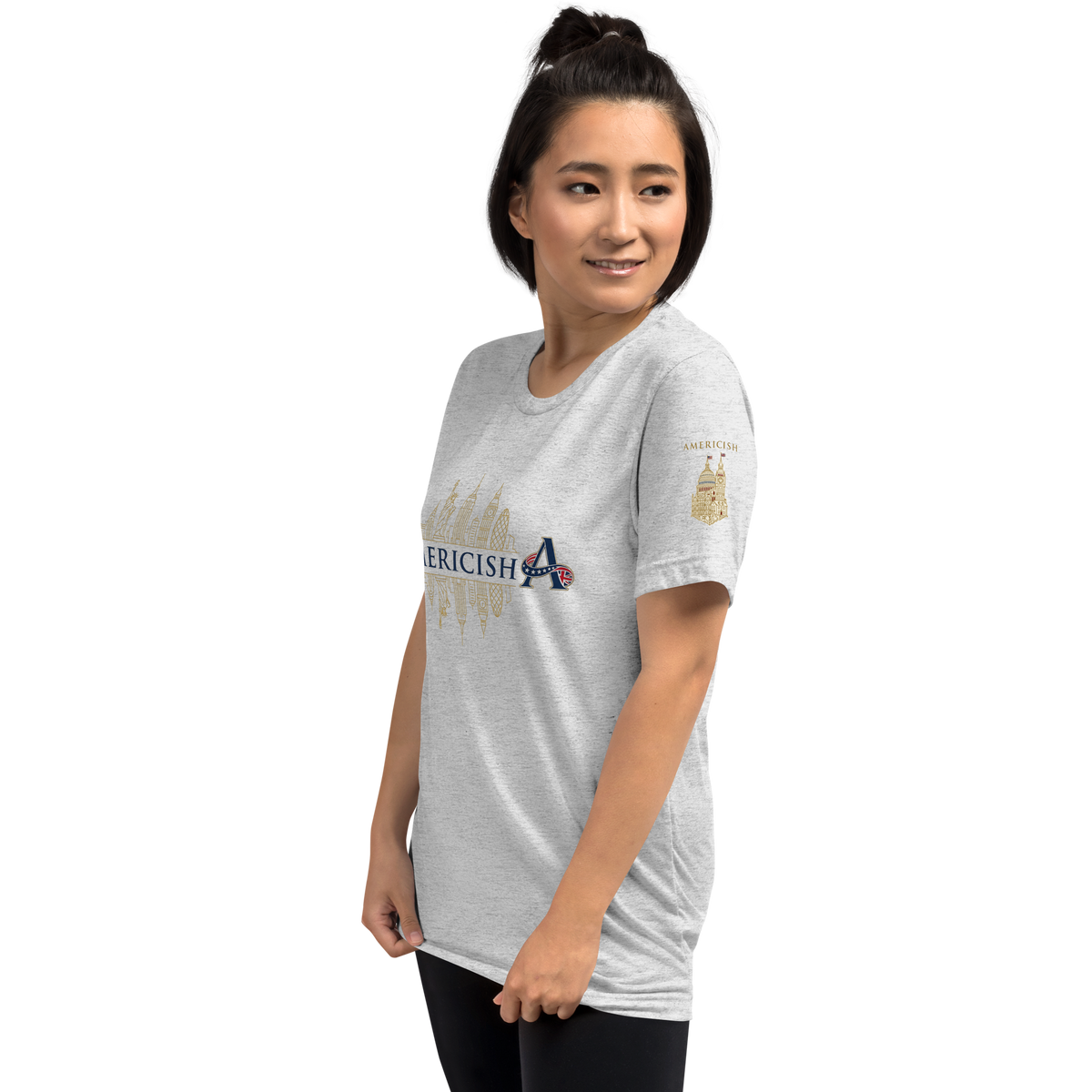 Americish Gold Skylines -Short sleeve t-shirt | Americish