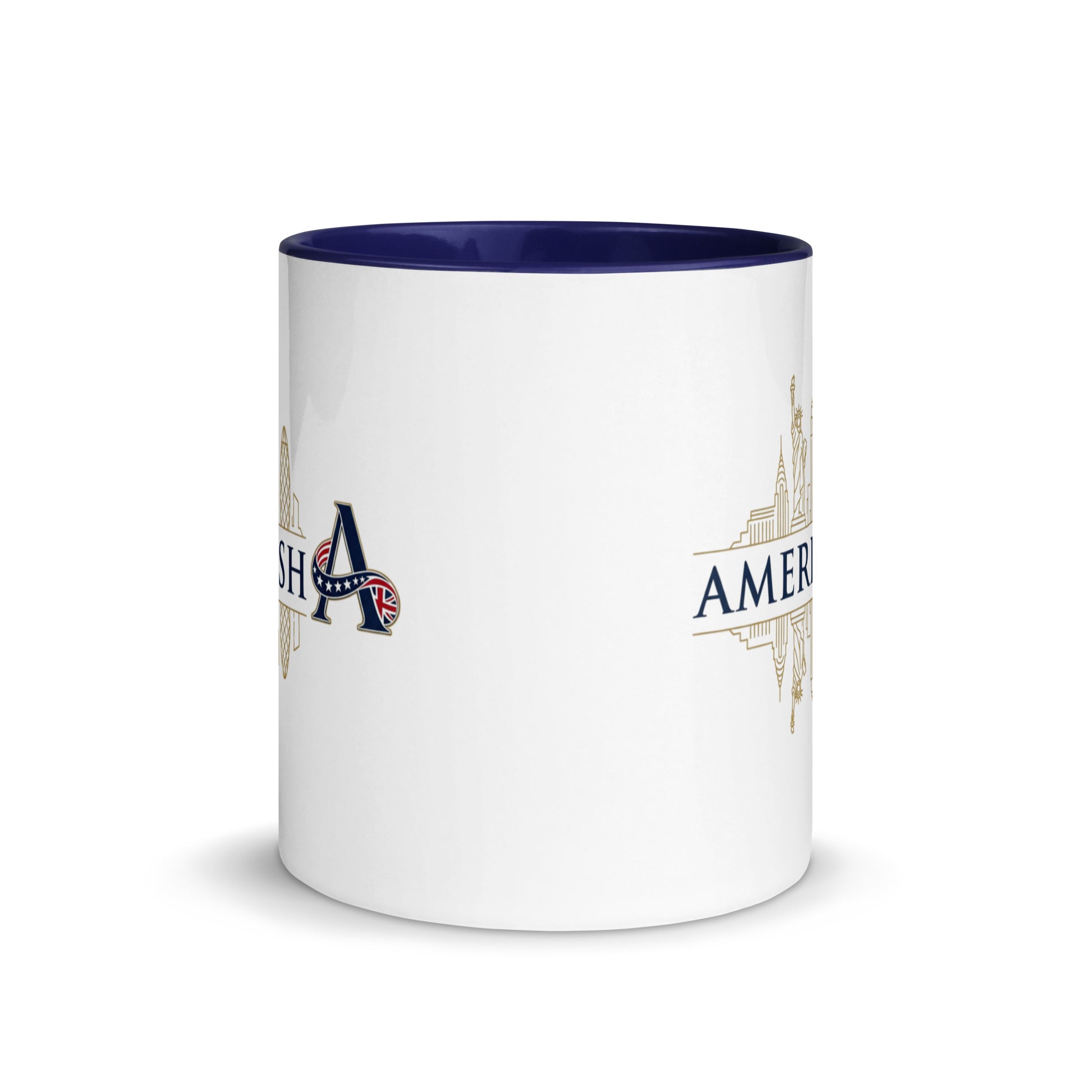 Americish Gold Skylines Mug with Navy Blue Inside | Americish