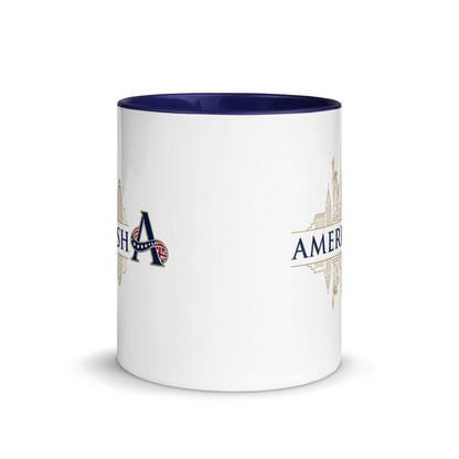 Americish Gold Skylines Mug with Navy Blue Inside | Americish